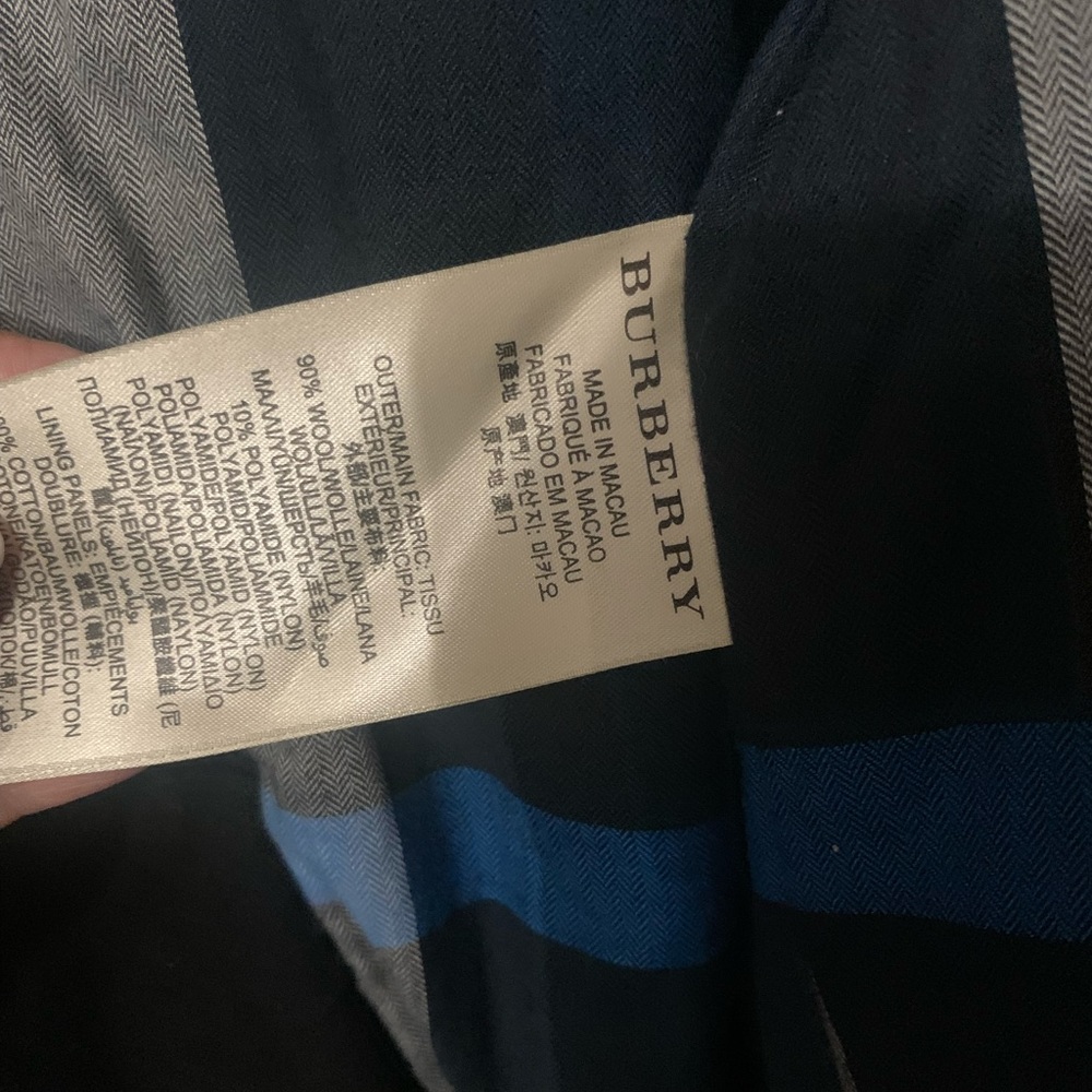 Burberry Brit men's navy wool coat size L - Picture 13 of 16